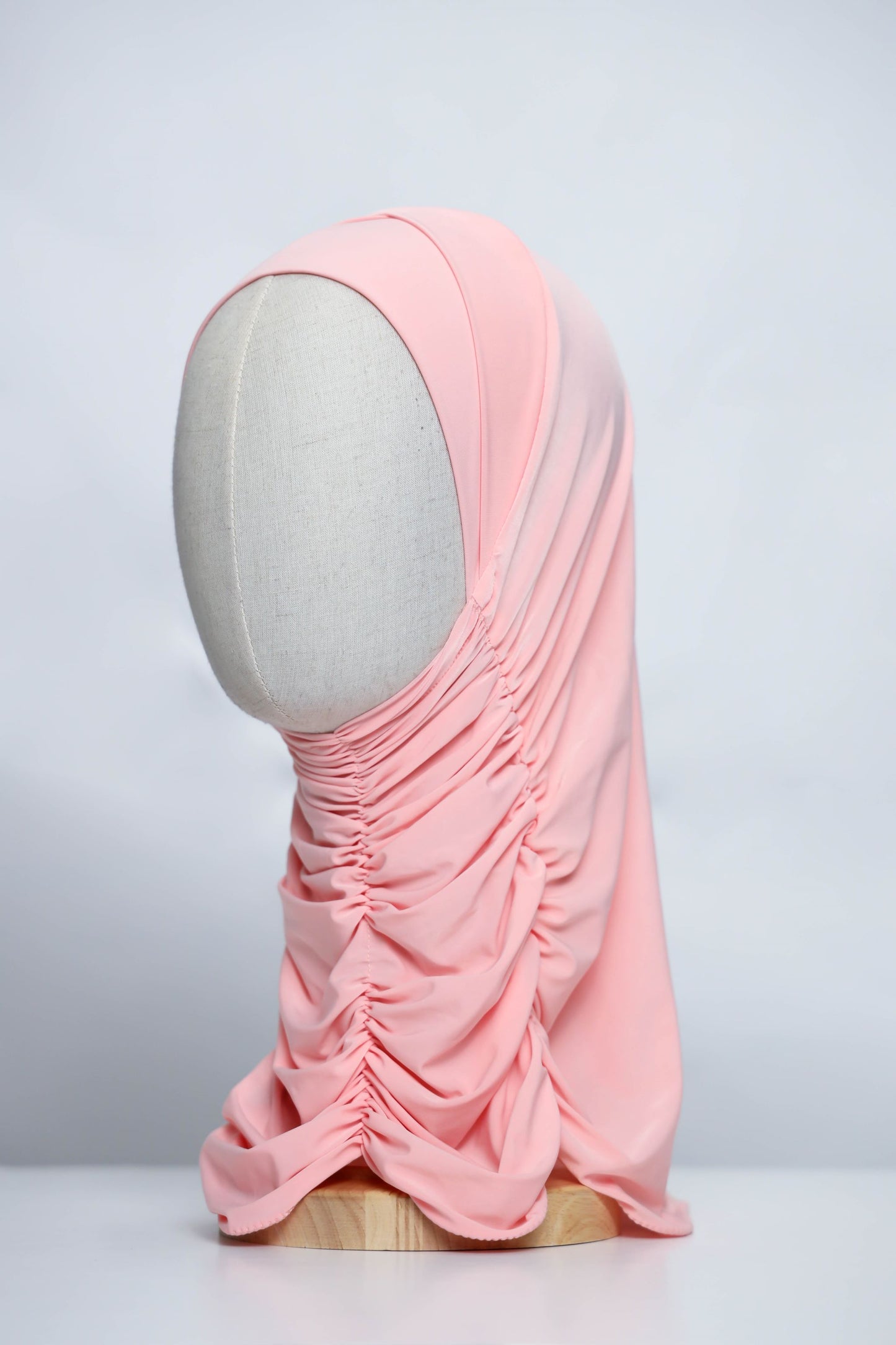 Plain Gathering Ready-made Hijab