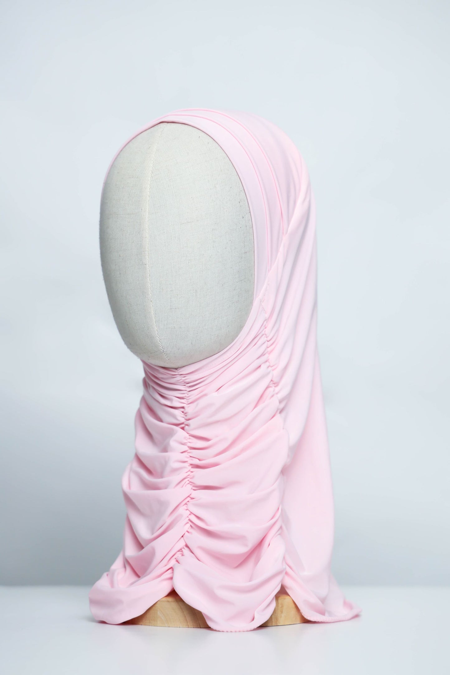 Plain Gathering Ready-made Hijab