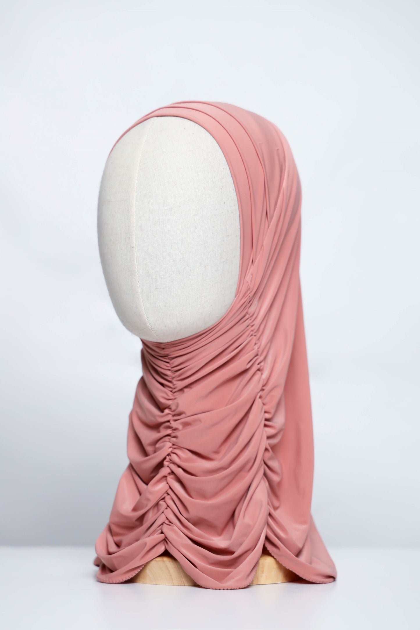Plain Gathering Ready-made Hijab
