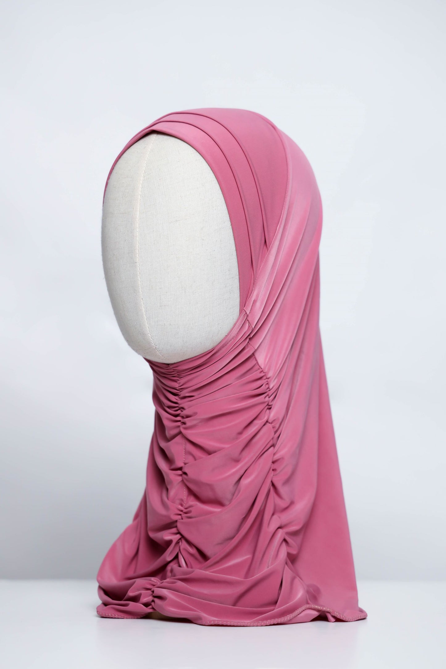 Plain Gathering Ready-made Hijab