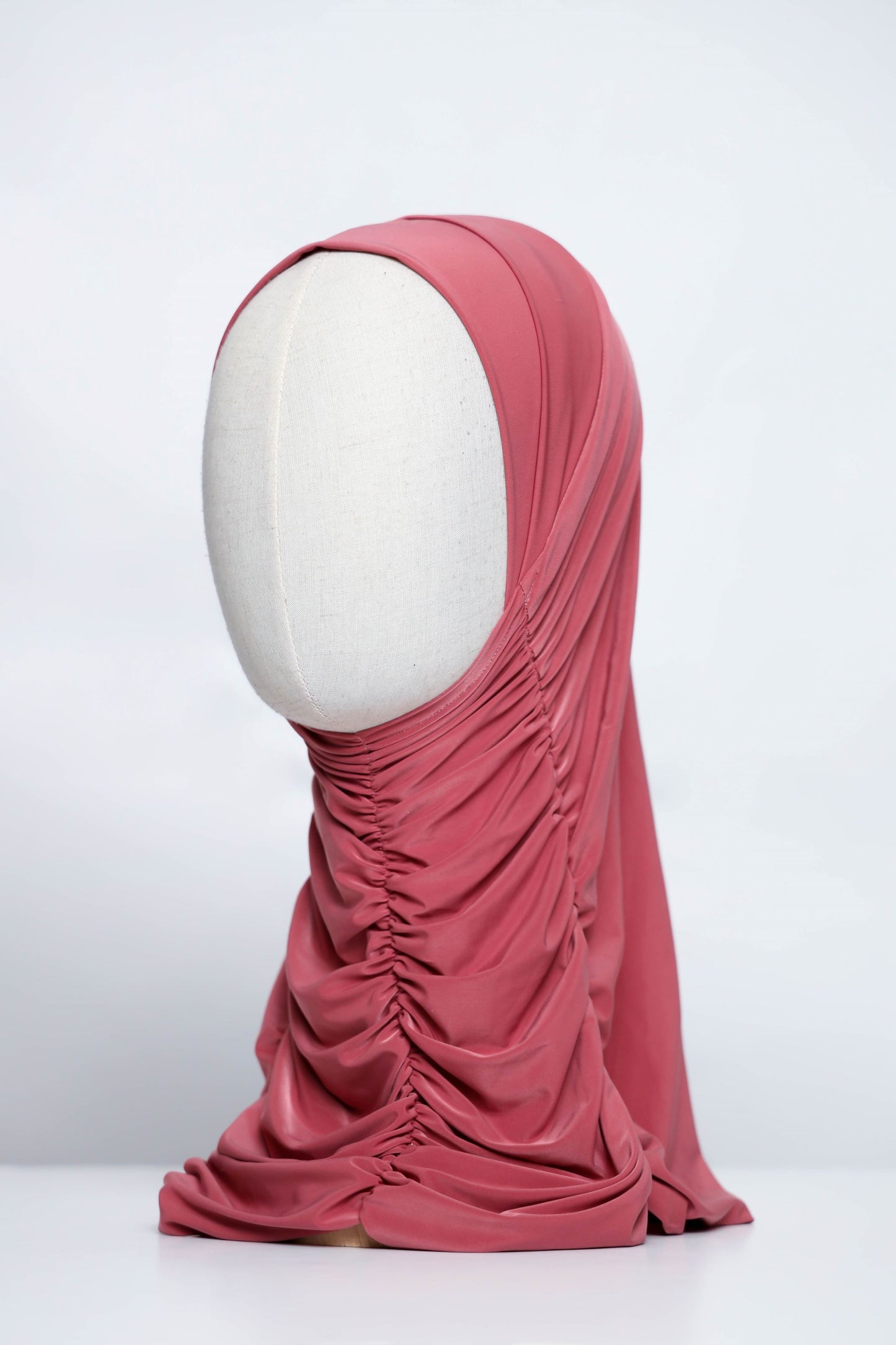 Plain Gathering Ready-made Hijab