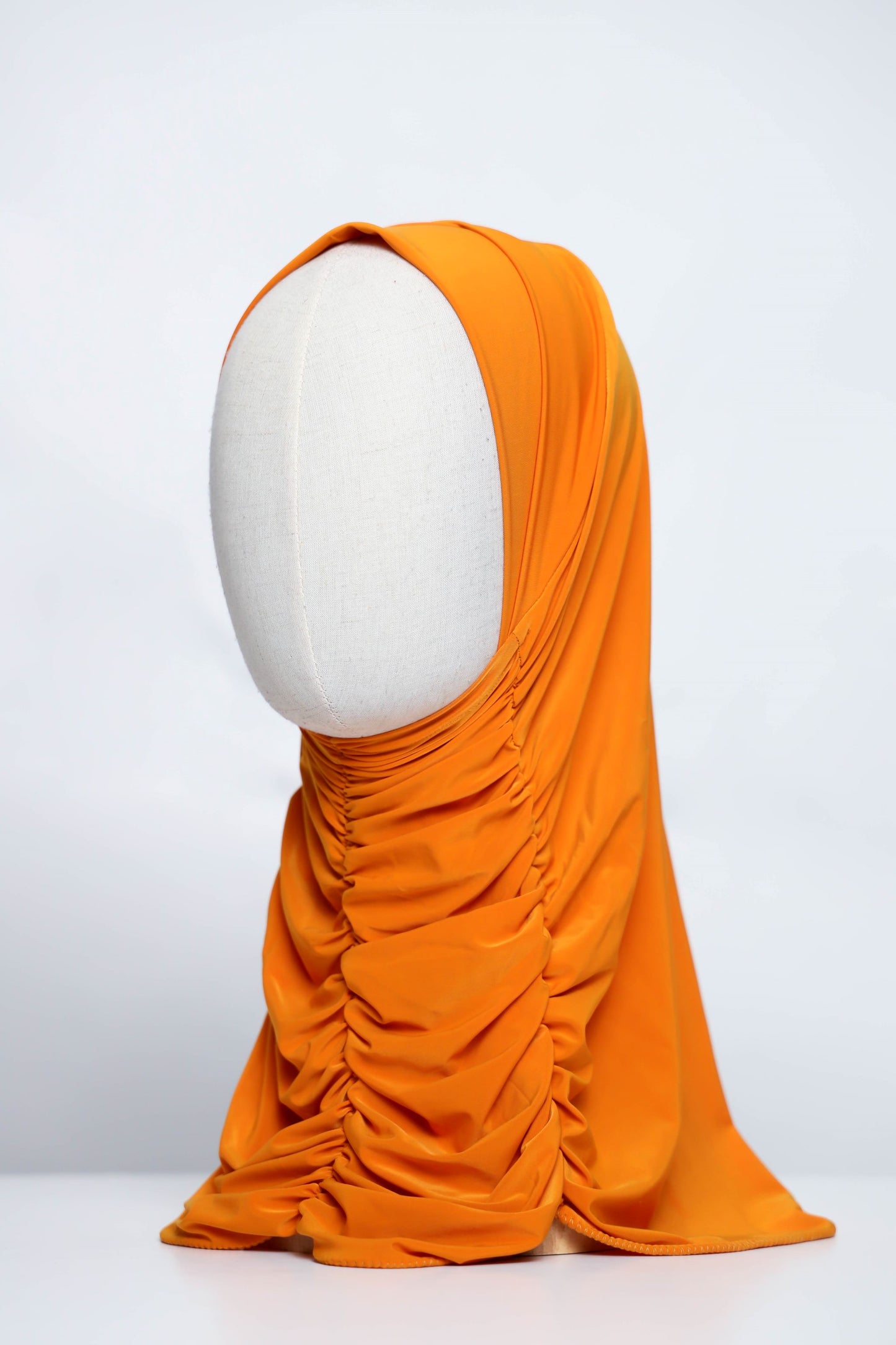 Plain Gathering Ready-made Hijab