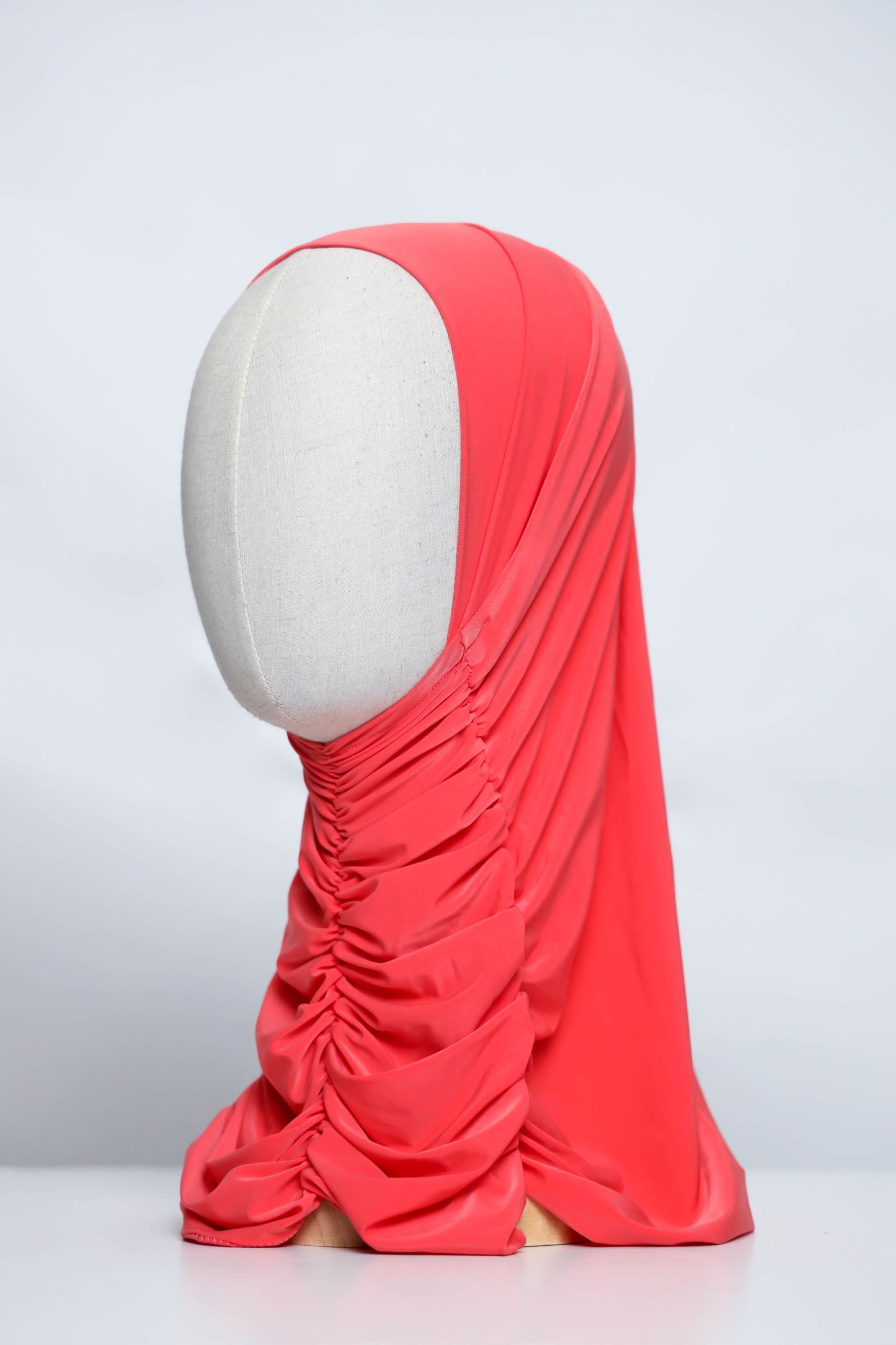 Plain Gathering Ready-made Hijab