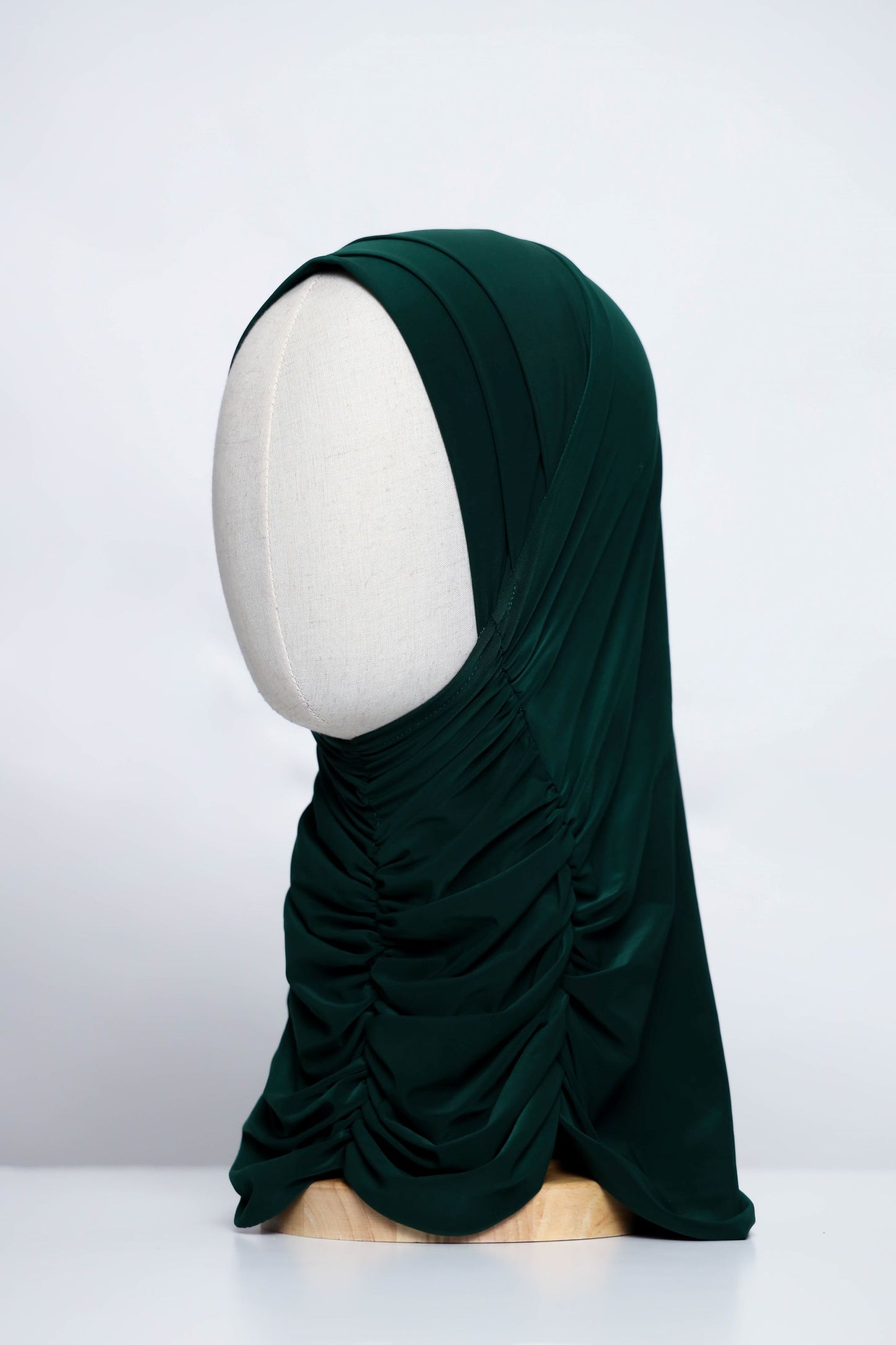 Plain Gathering Ready-made Hijab