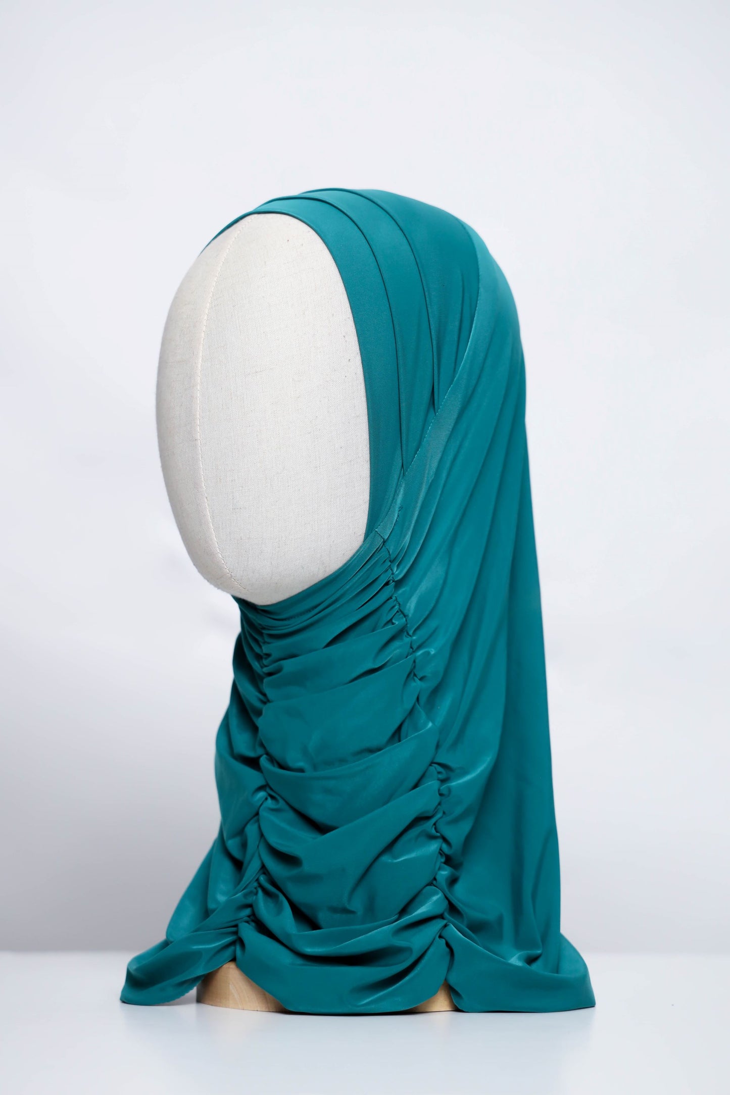 Plain Gathering Ready-made Hijab