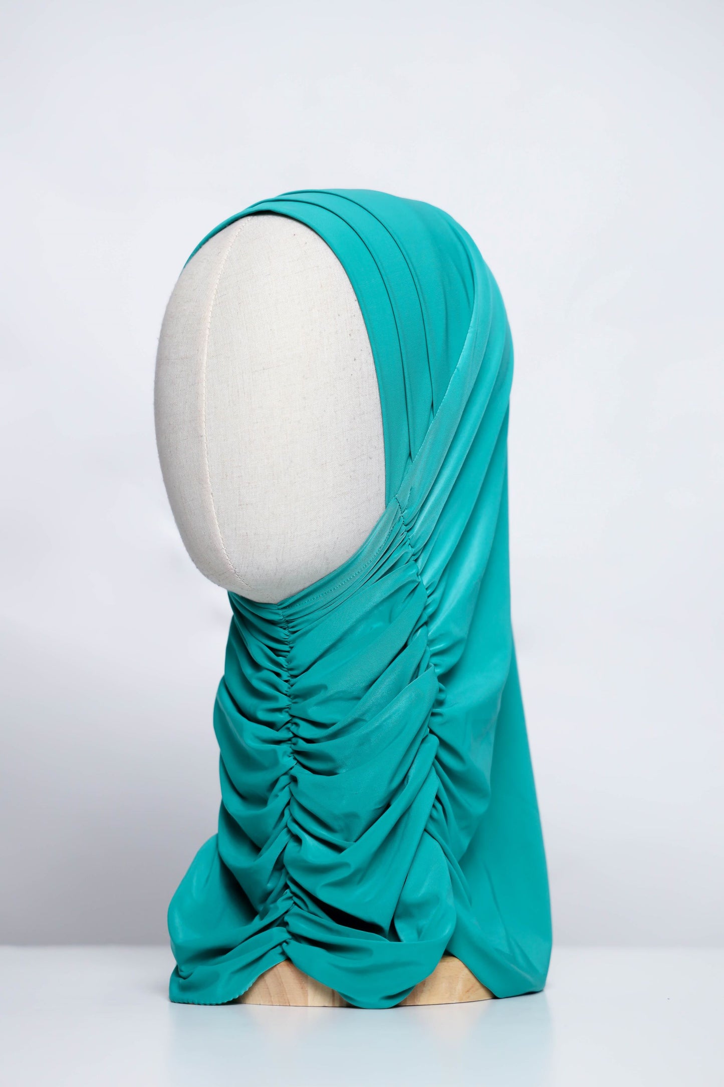 Plain Gathering Ready-made Hijab