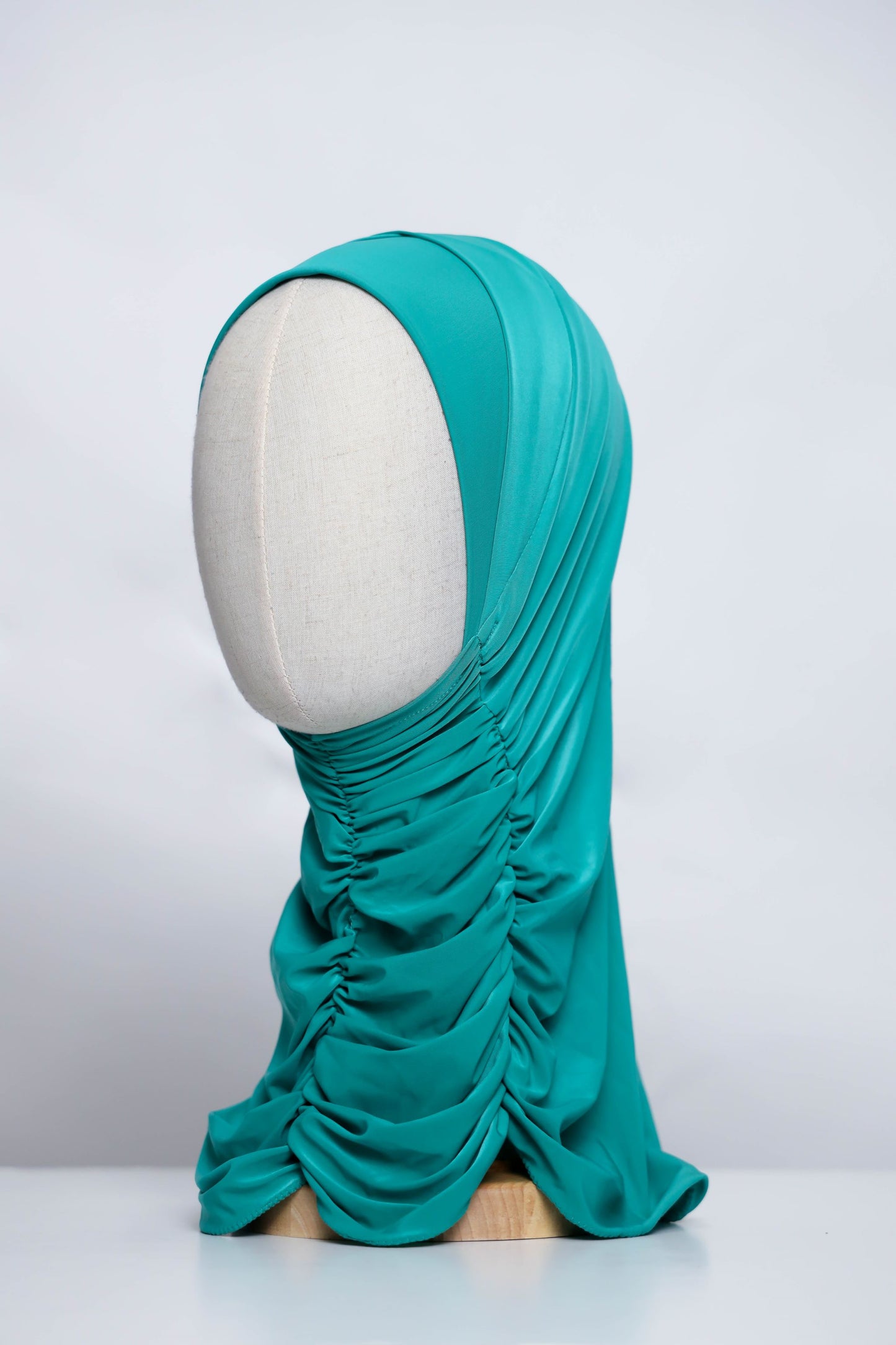 Plain Gathering Ready-made Hijab