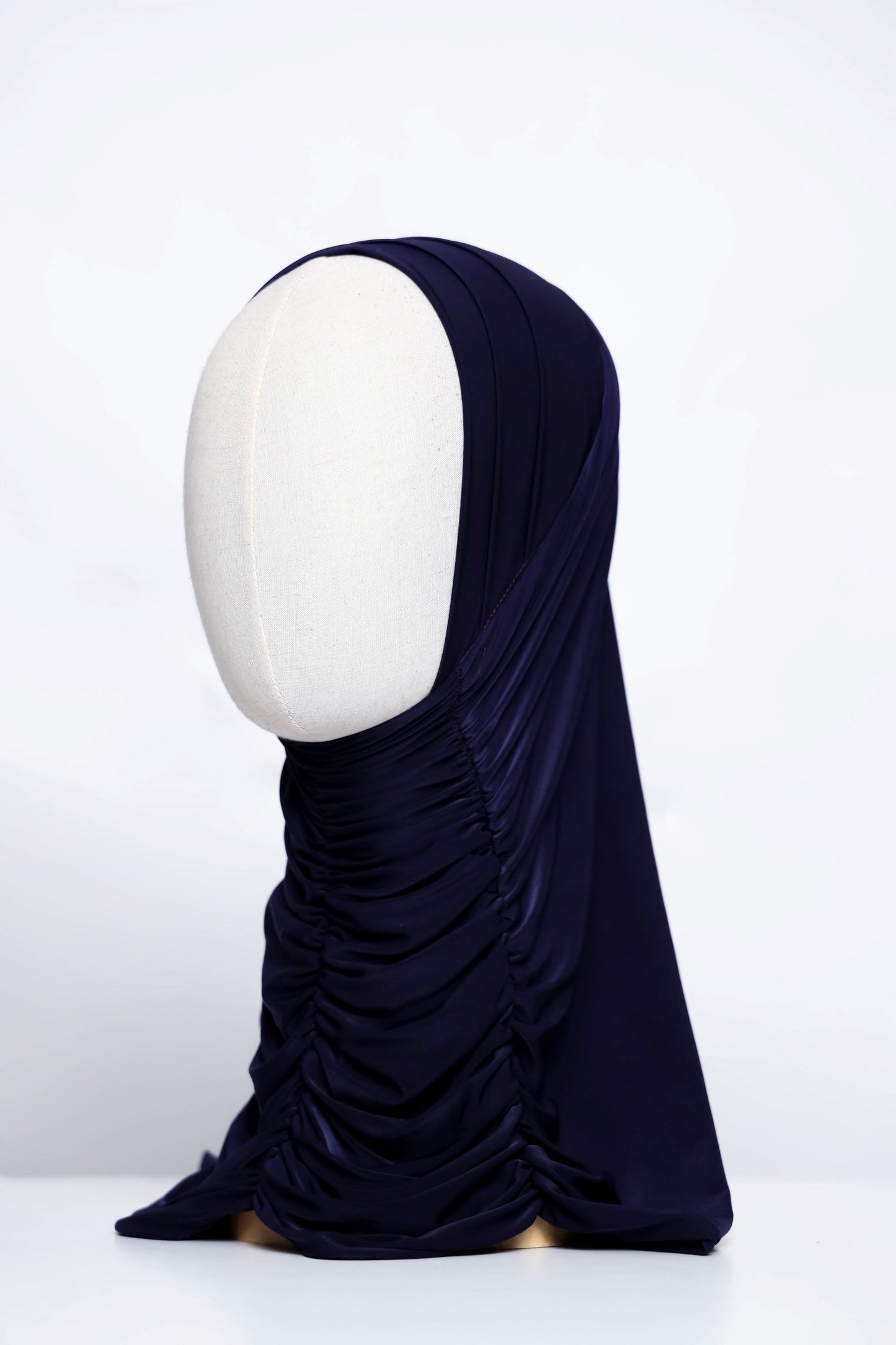 Plain Gathering Ready-made Hijab