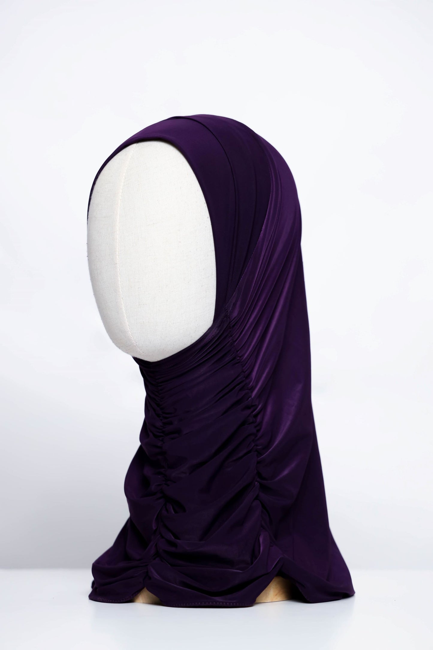 Plain Gathering Ready-made Hijab