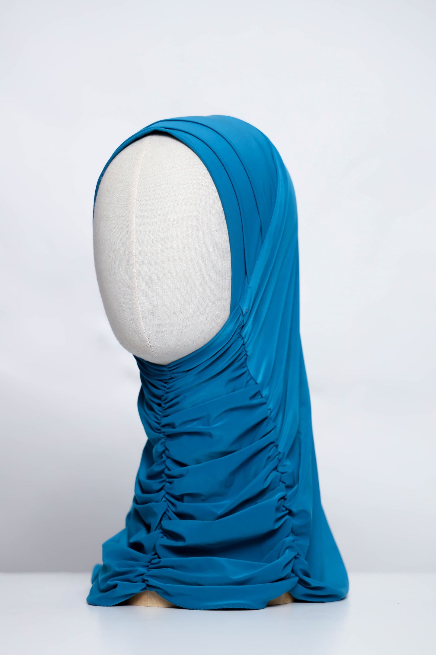 Plain Gathering Ready-made Hijab