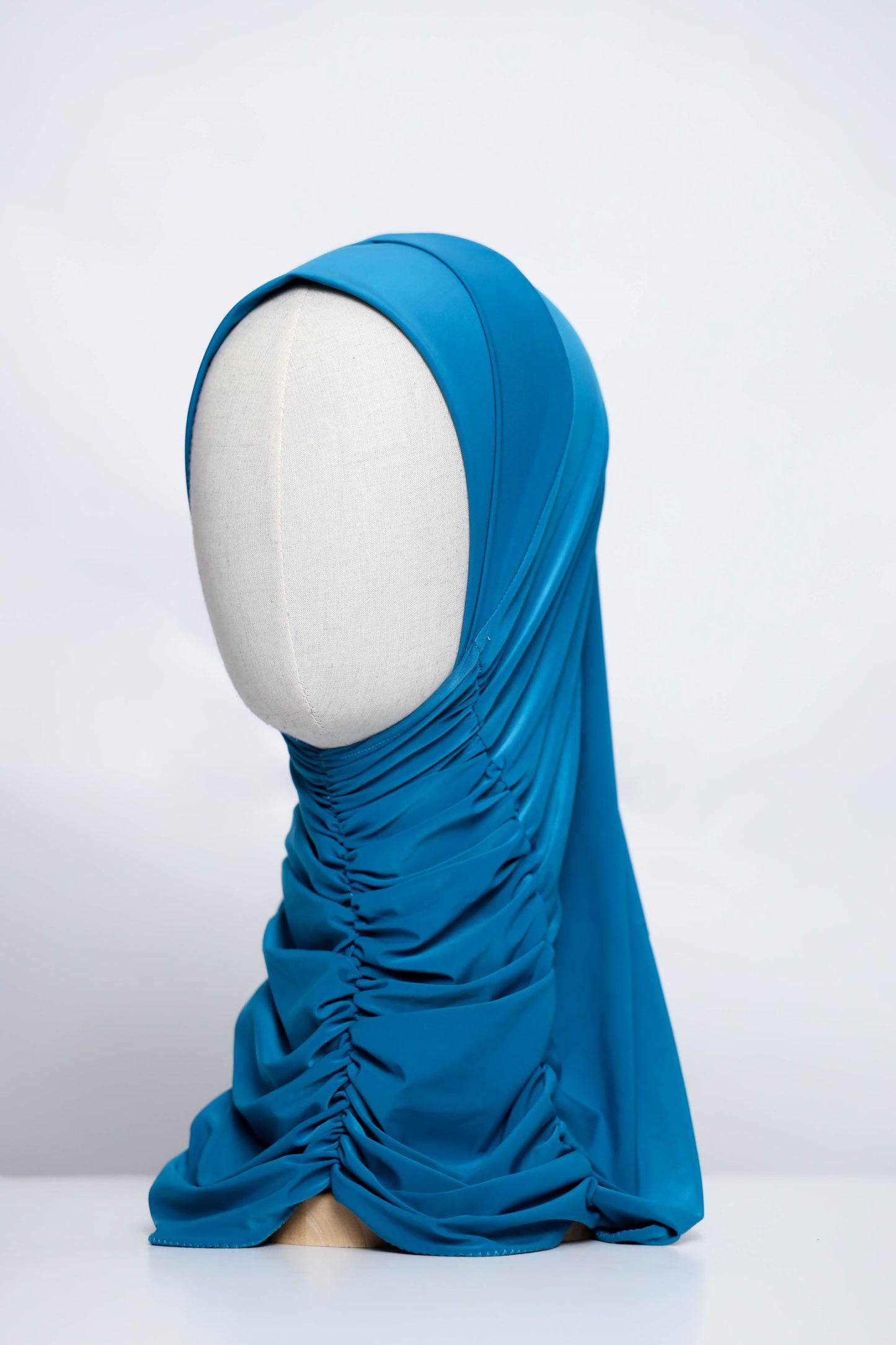 Plain Gathering Ready-made Hijab