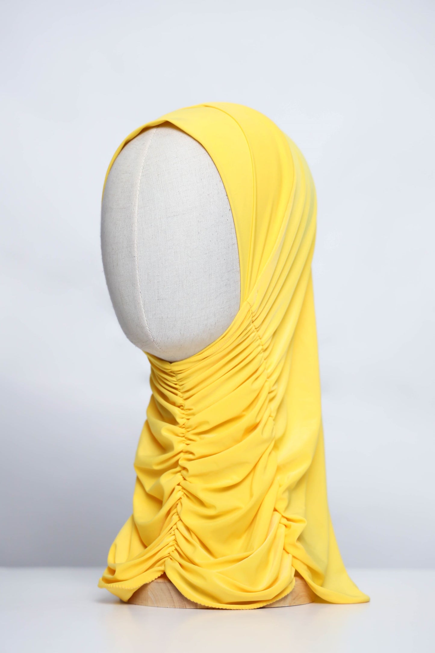 Plain Gathering Ready-made Hijab