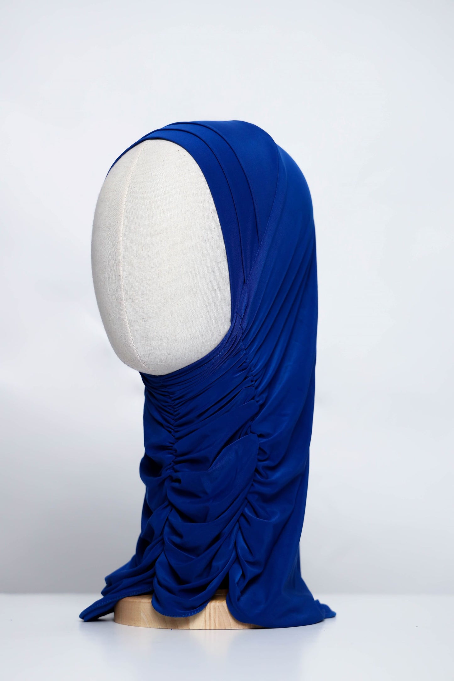 Plain Gathering Ready-made Hijab