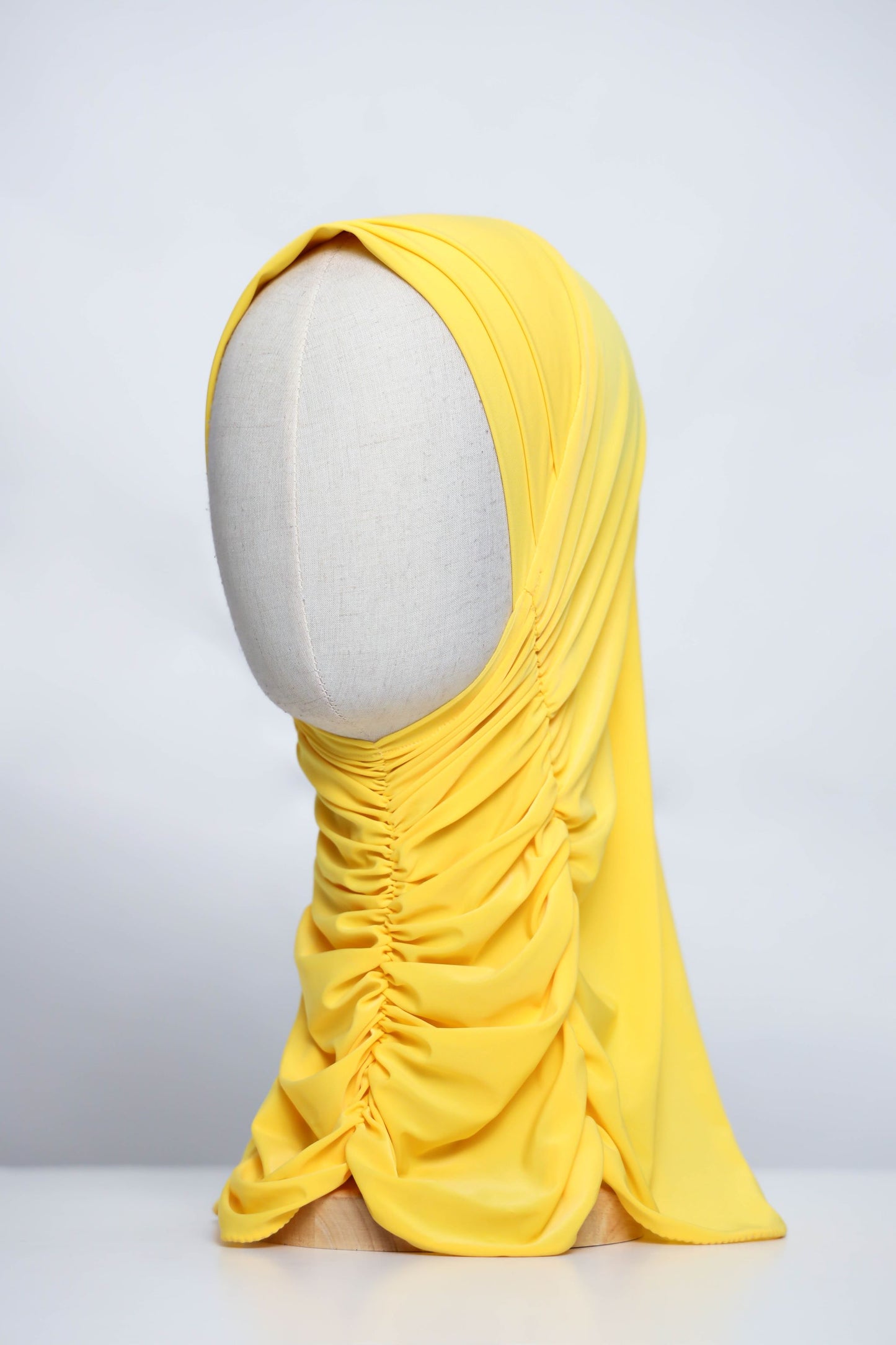 Plain Gathering Ready-made Hijab