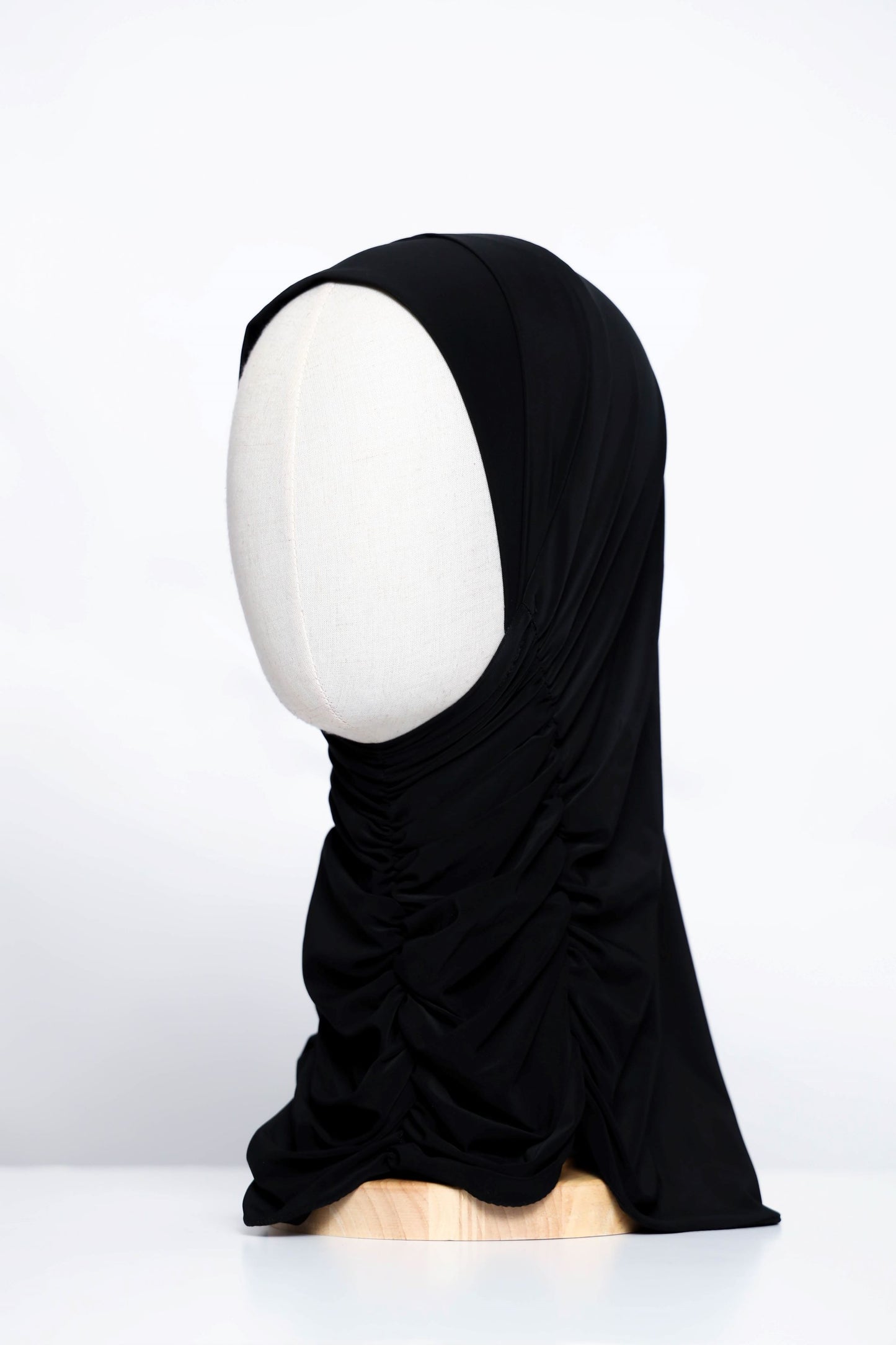 Plain Gathering Ready-made Hijab