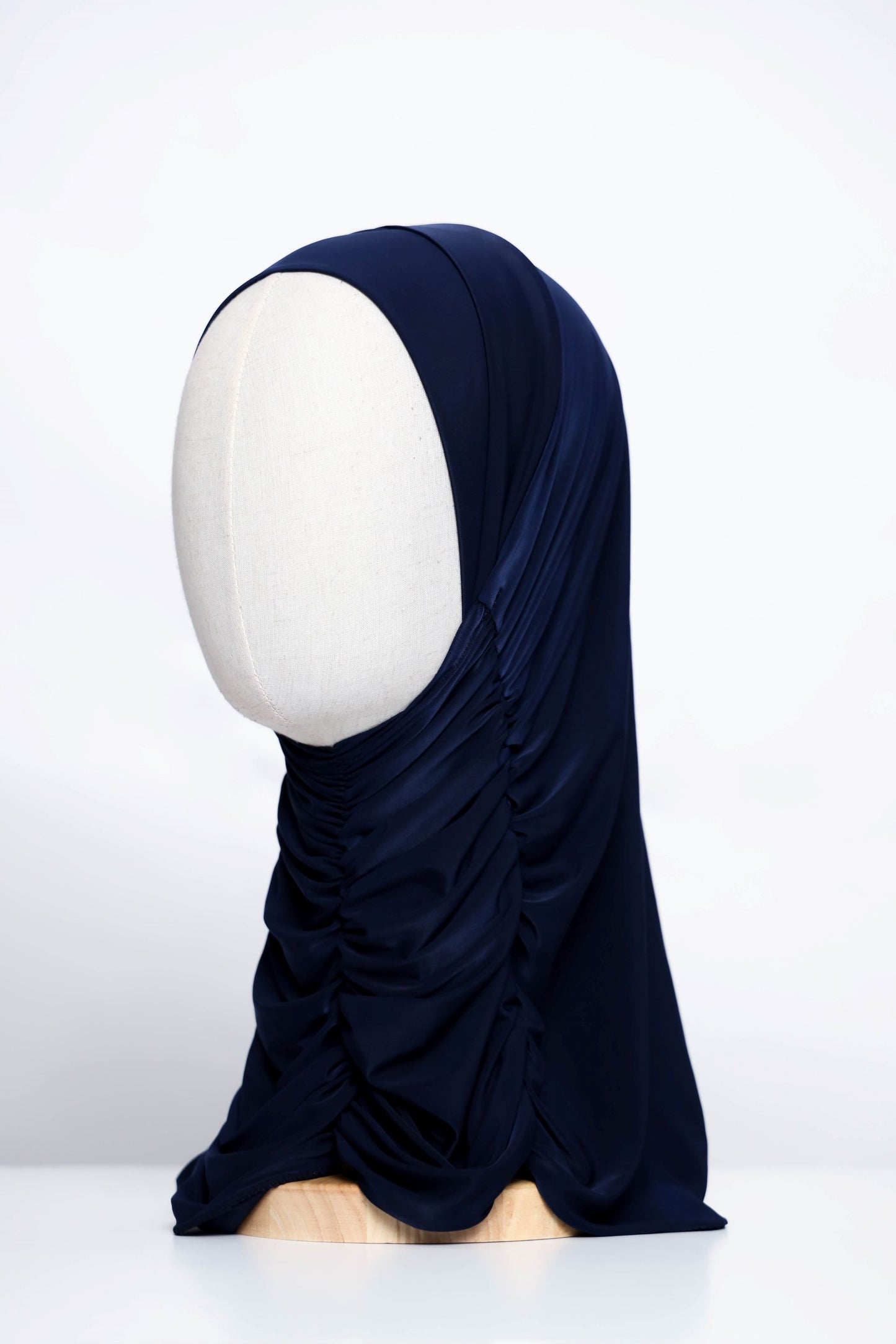 Plain Gathering Ready-made Hijab