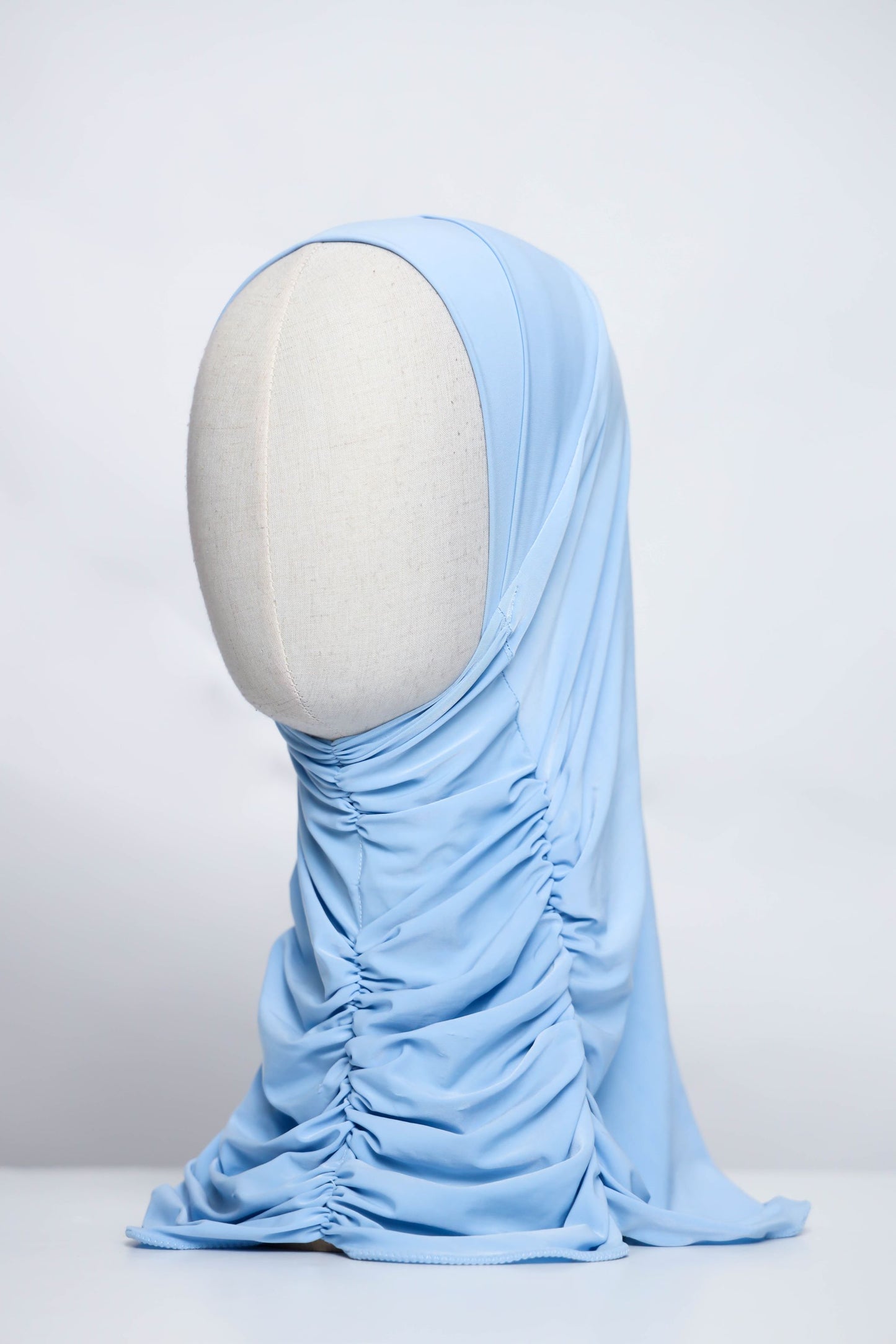 Plain Gathering Ready-made Hijab