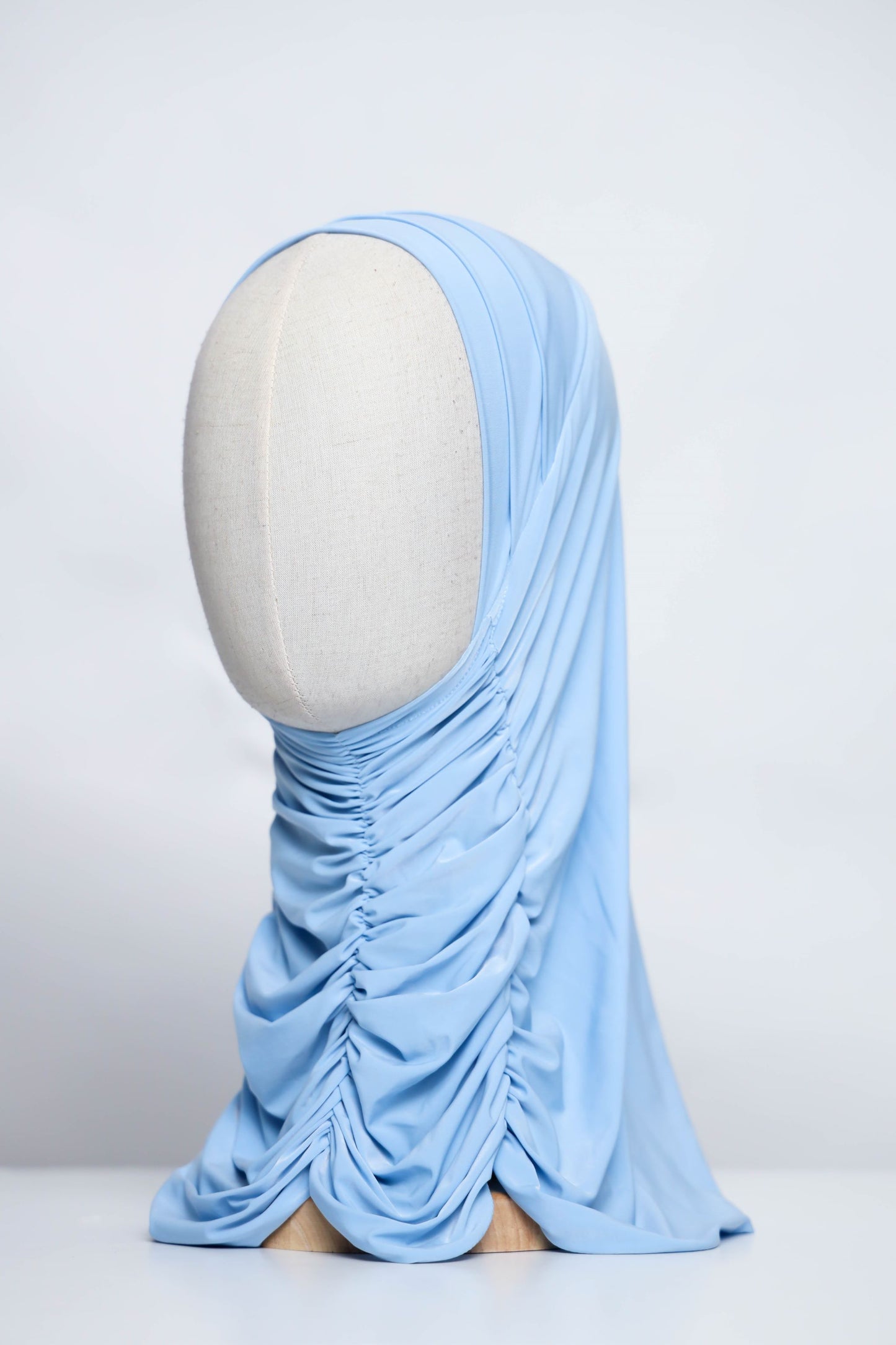Plain Gathering Ready-made Hijab