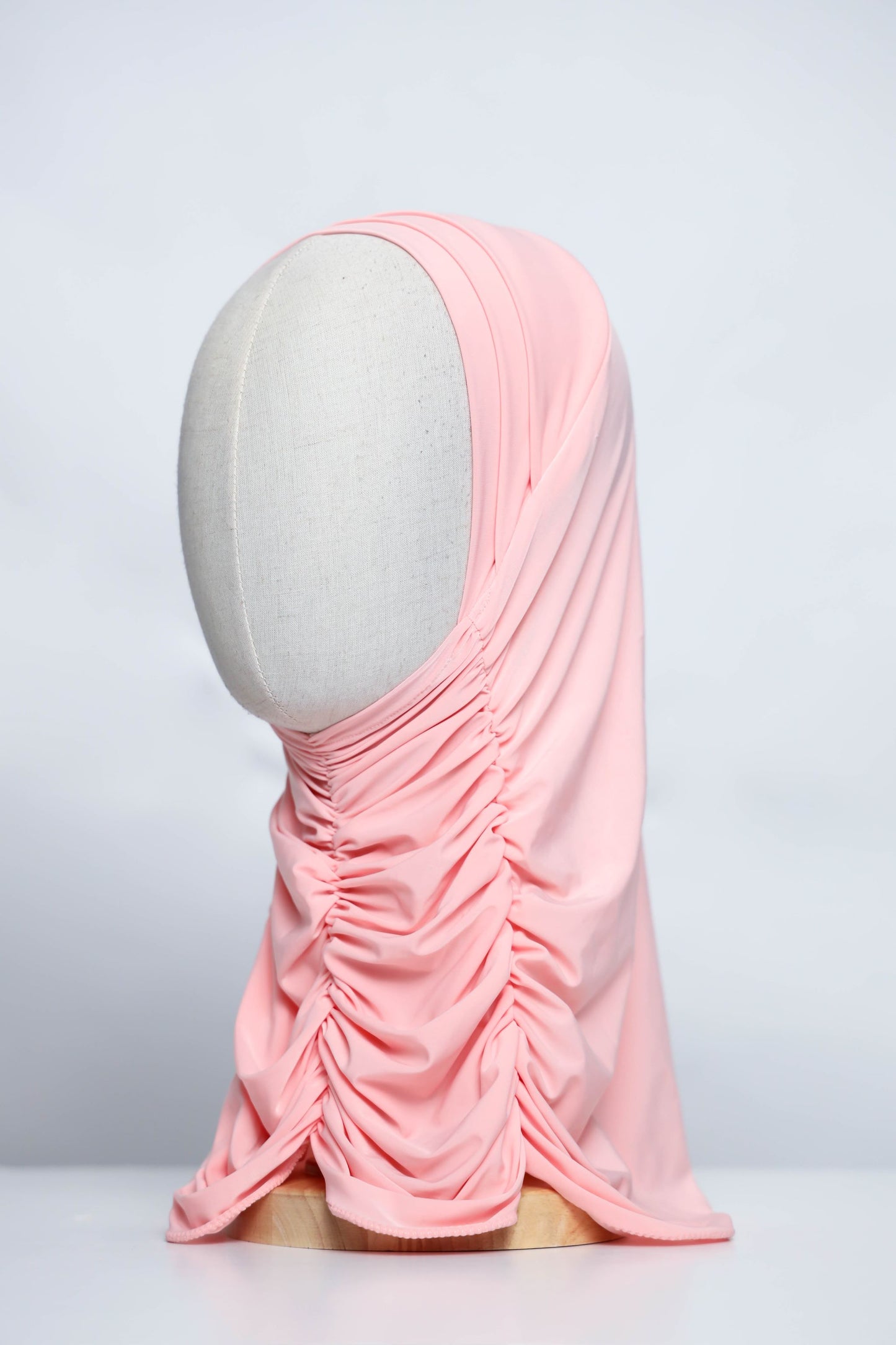 Plain Gathering Ready-made Hijab