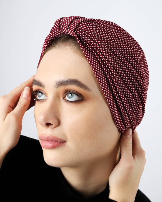 Polka dots lines turban