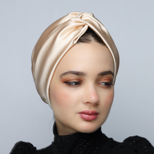 Satin twisted Turban