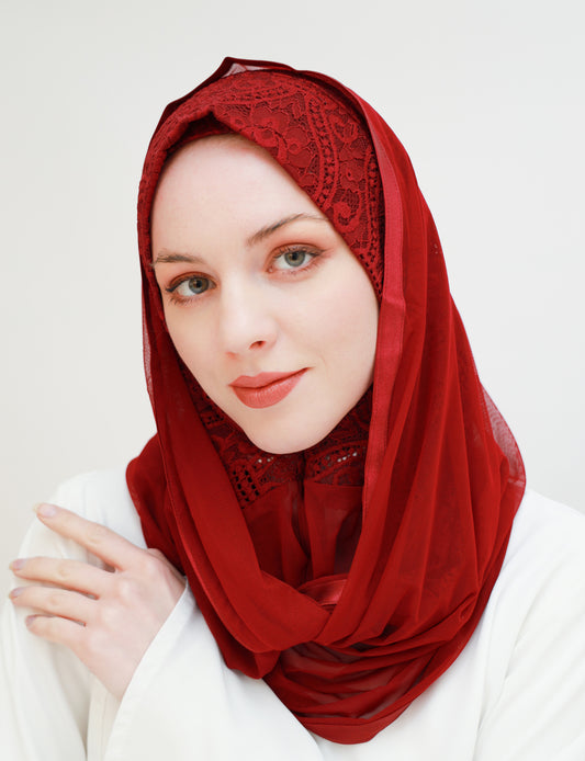 Lace Ready-made hijab