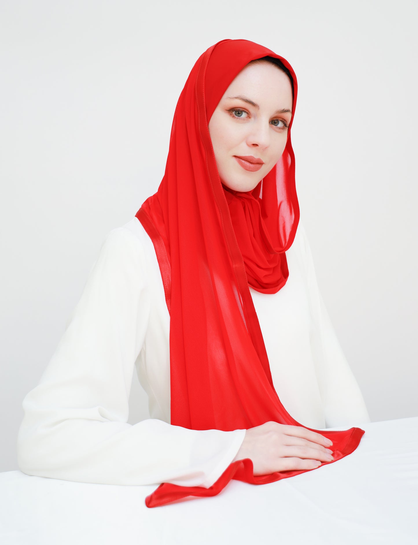 Lycra Plain Ready-made Hijab