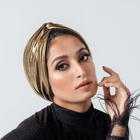 Golden Metallic Turban