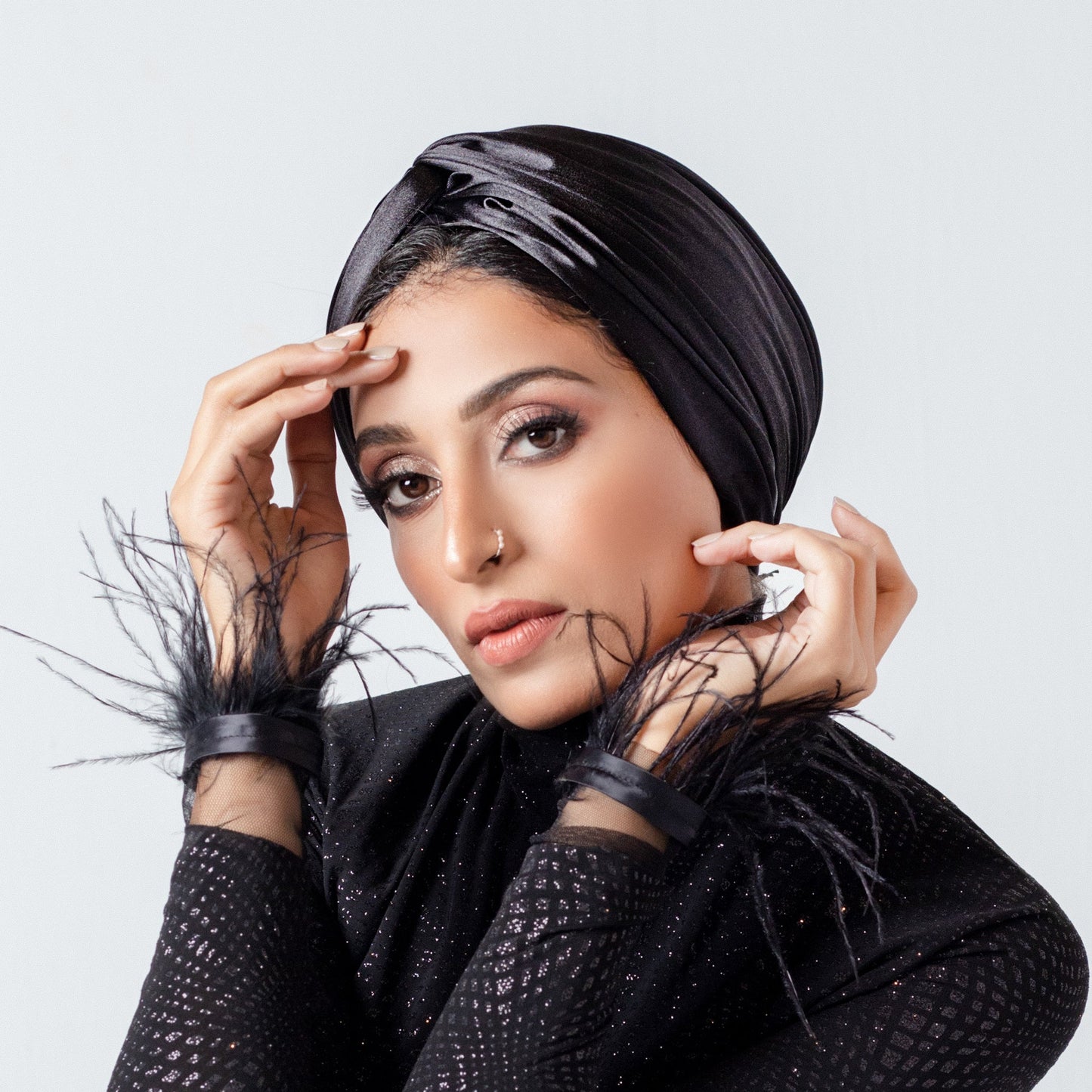 Satin twisted Turban