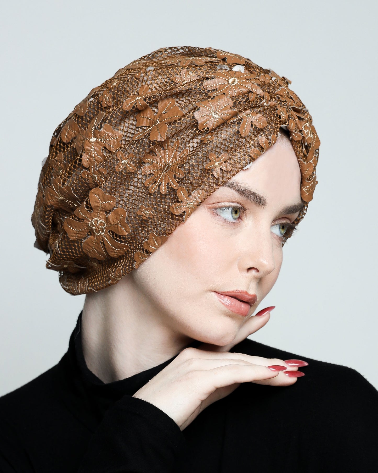 Gathering Floral Net Turban