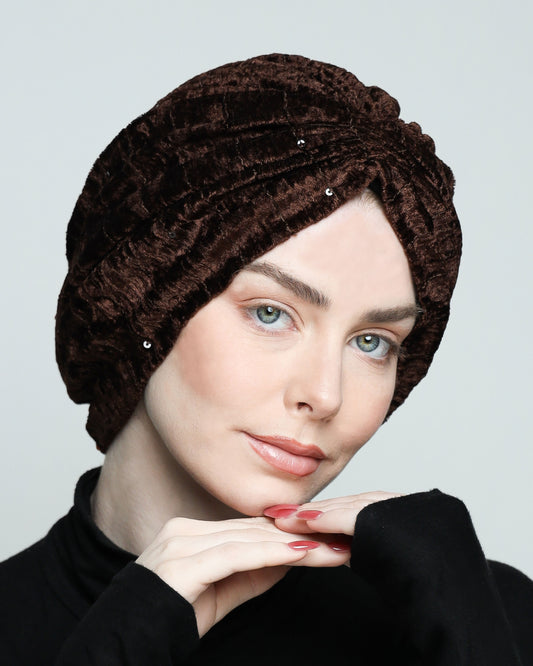 Gathering Velvet Sequin Turban