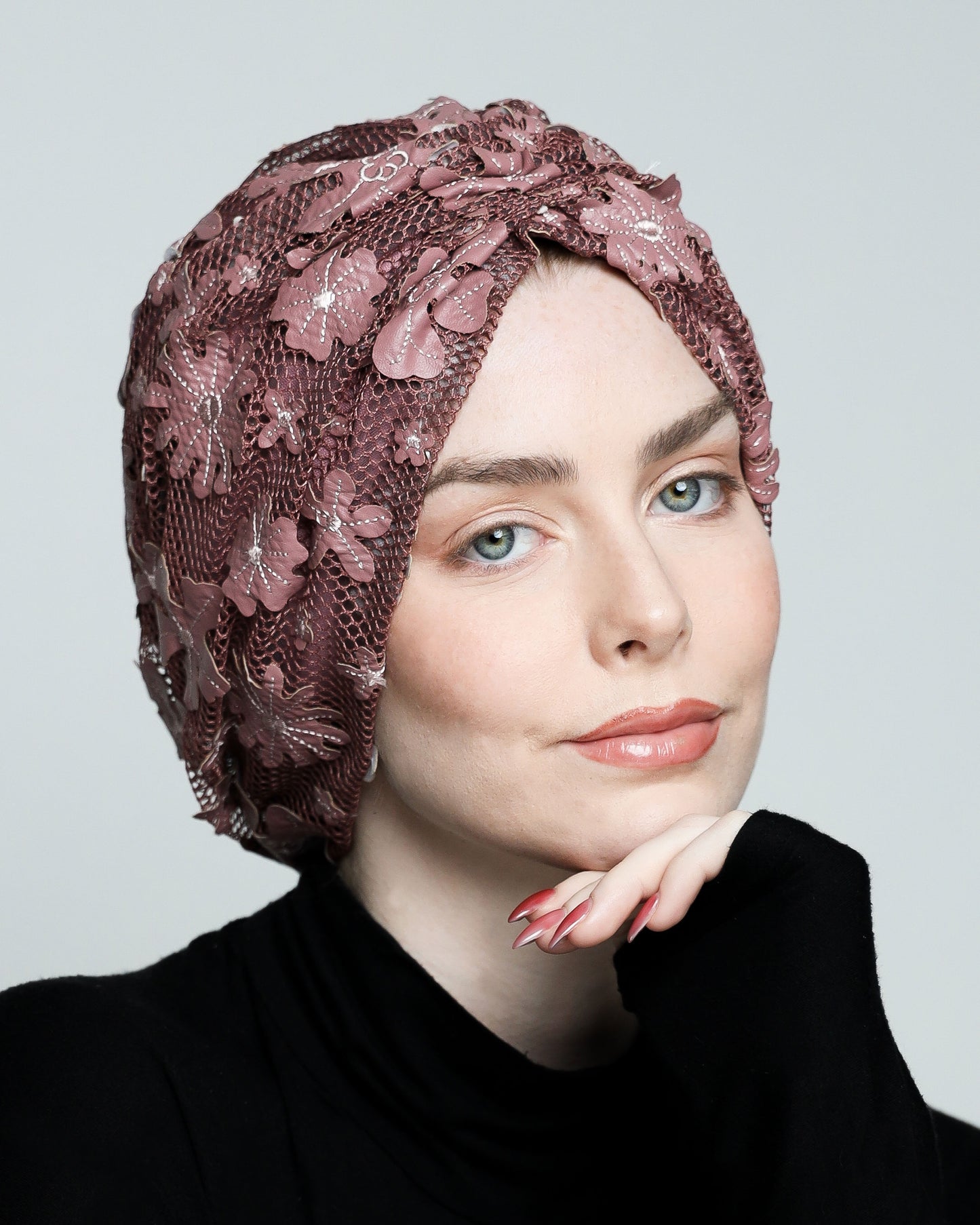Gathering Floral Net Turban