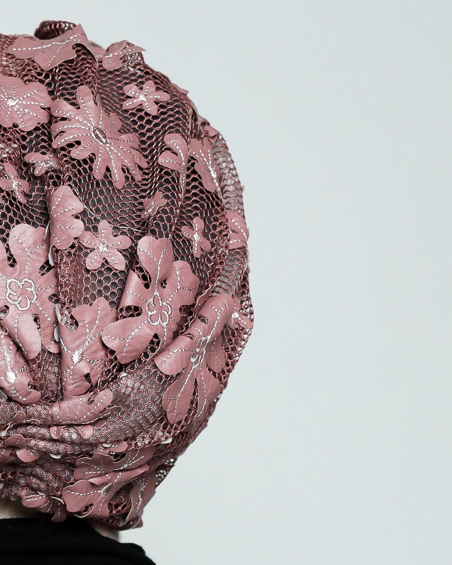 Twisted Floral Net Turban