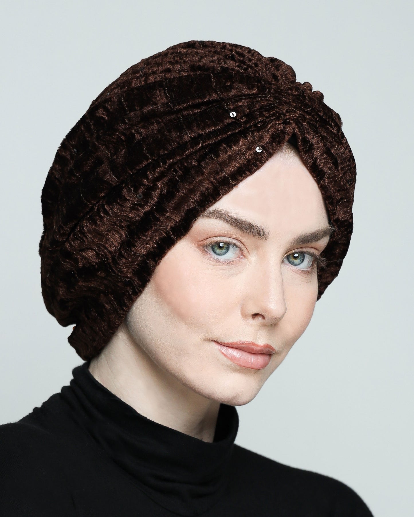 Gathering Velvet Sequin Turban