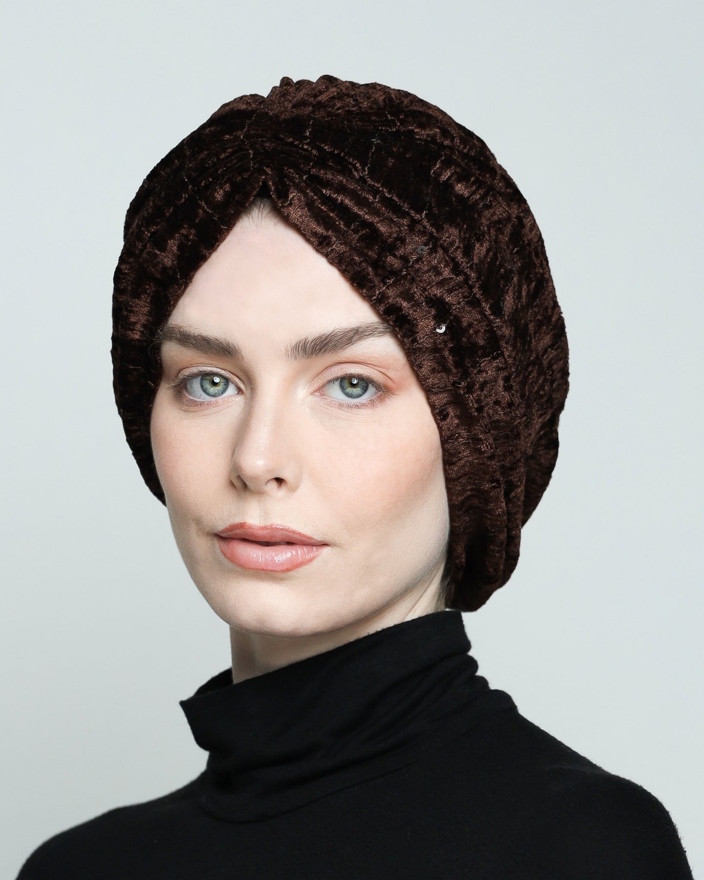 Gathering Velvet Sequin Turban