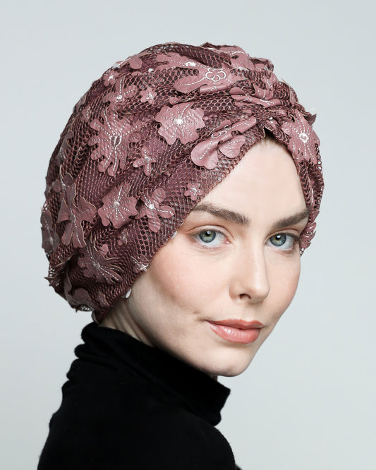 Gathering Floral Net Turban