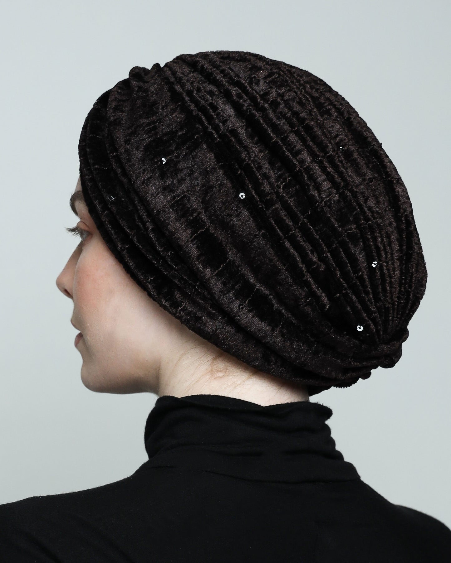 Gathering Velvet Sequin Turban