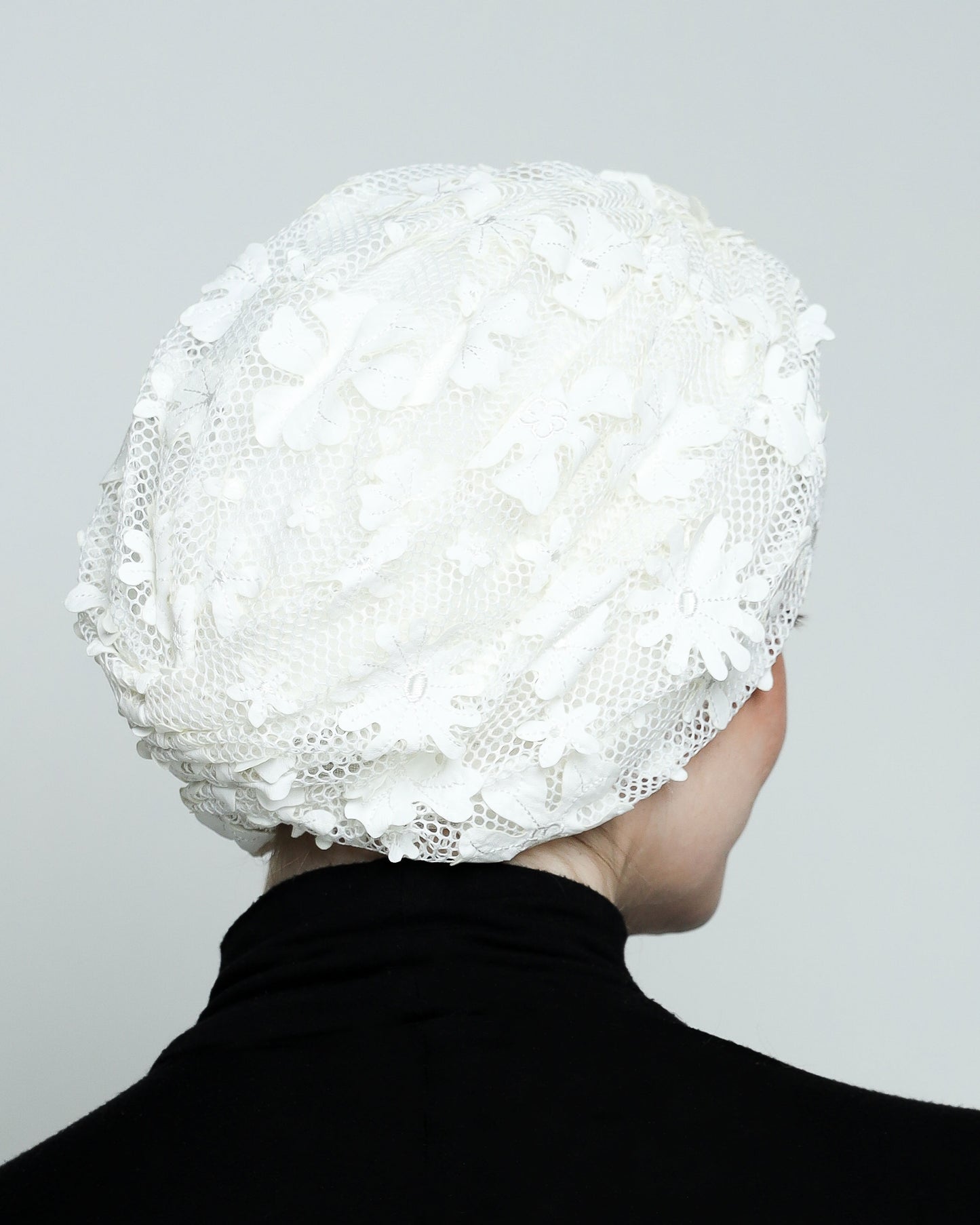 Twisted Floral Net Turban