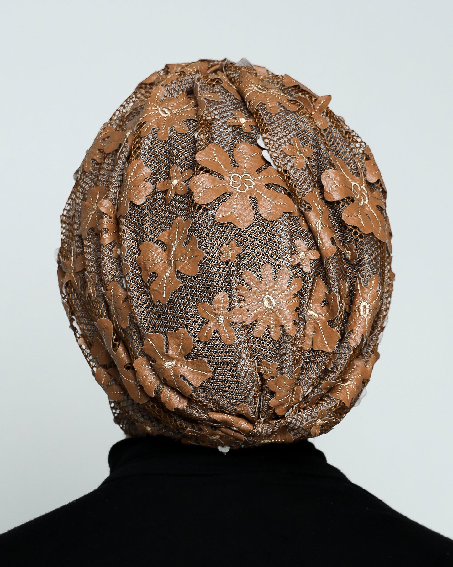 Twisted Floral Net Turban