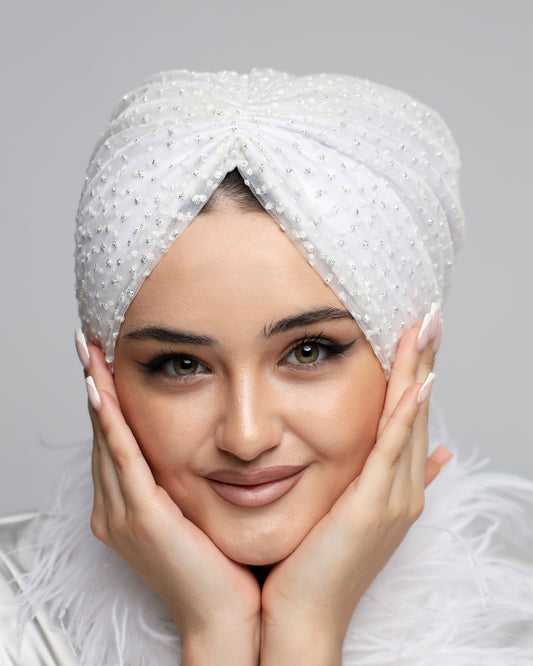 Bridal Polka Dots Turban