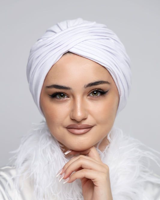 Bridal Pleats Pure Cotton Turban