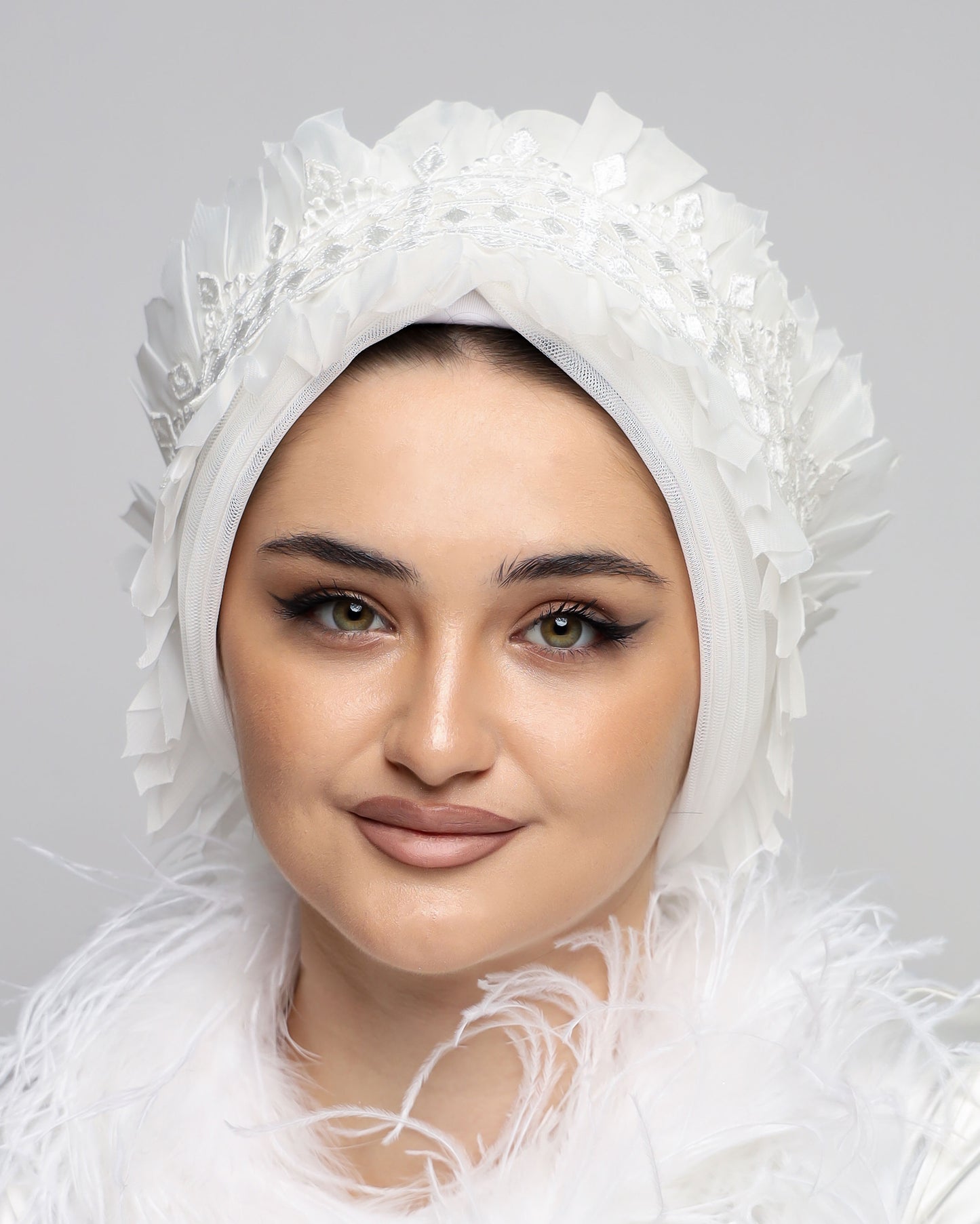 Bridal Ruffles turban