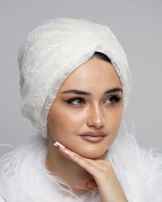 Bridal French Lace Turban