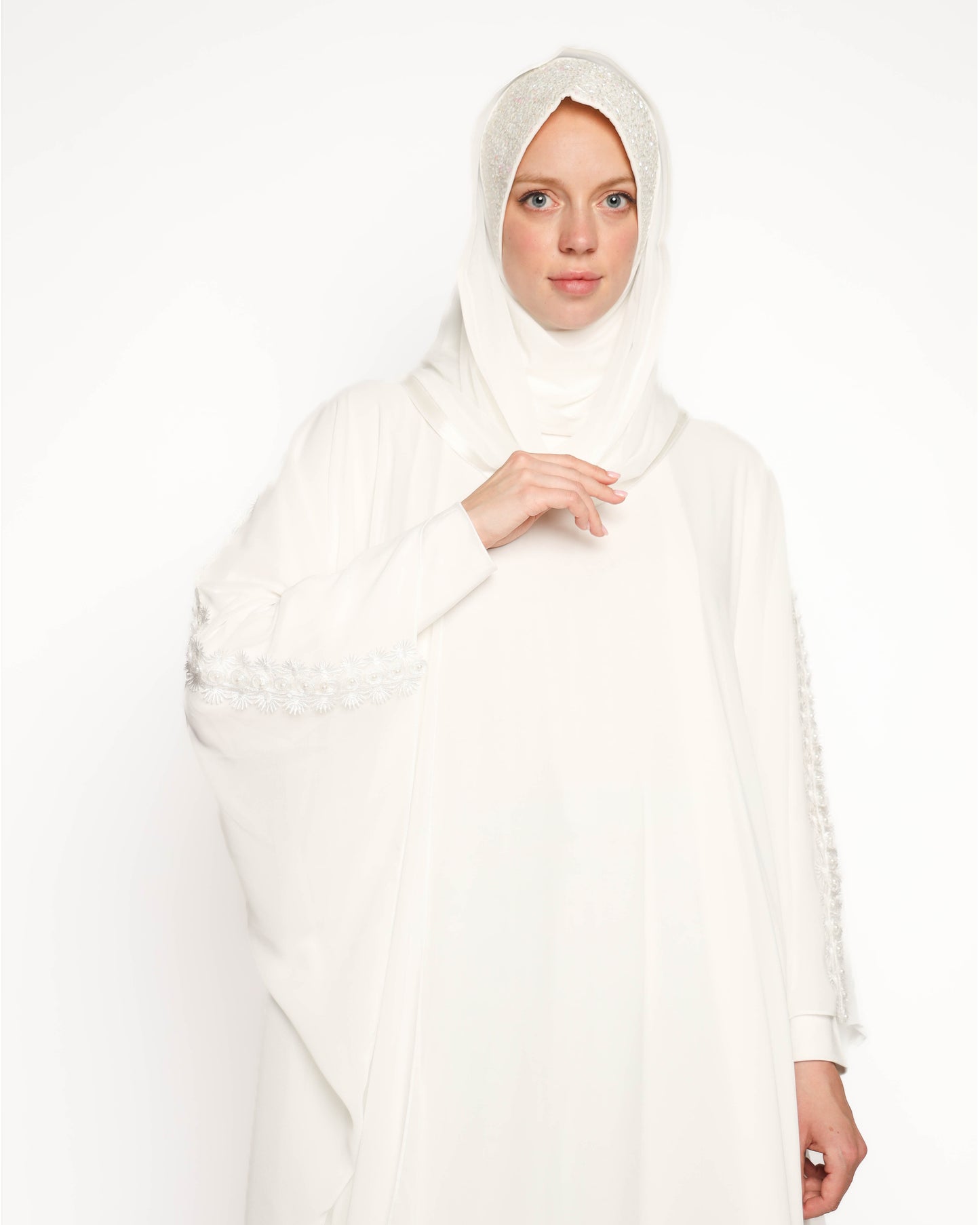 pearls flower kaftan