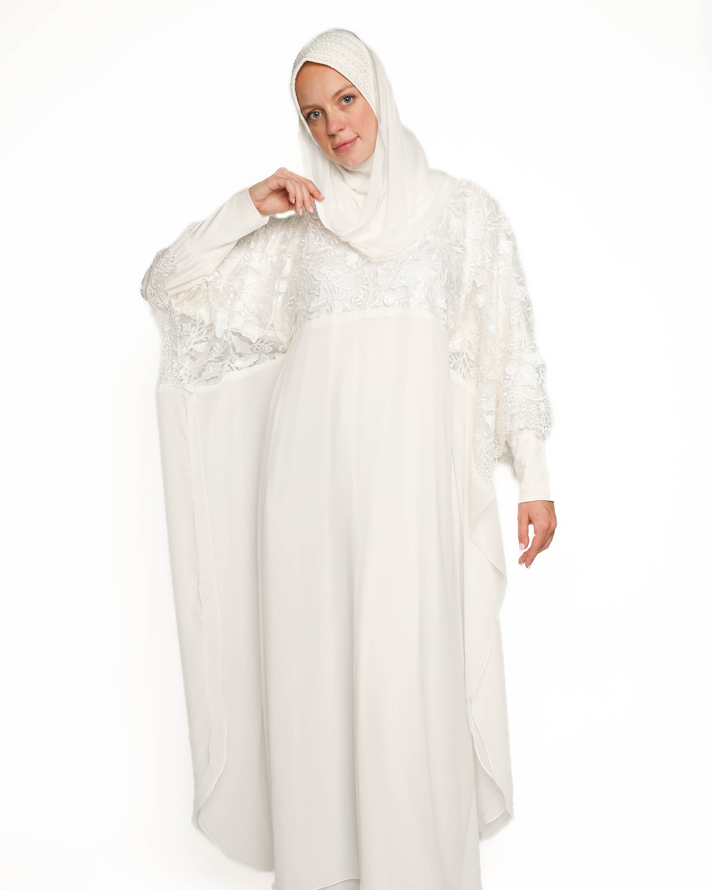 Off-white Guipure Lace kaftan