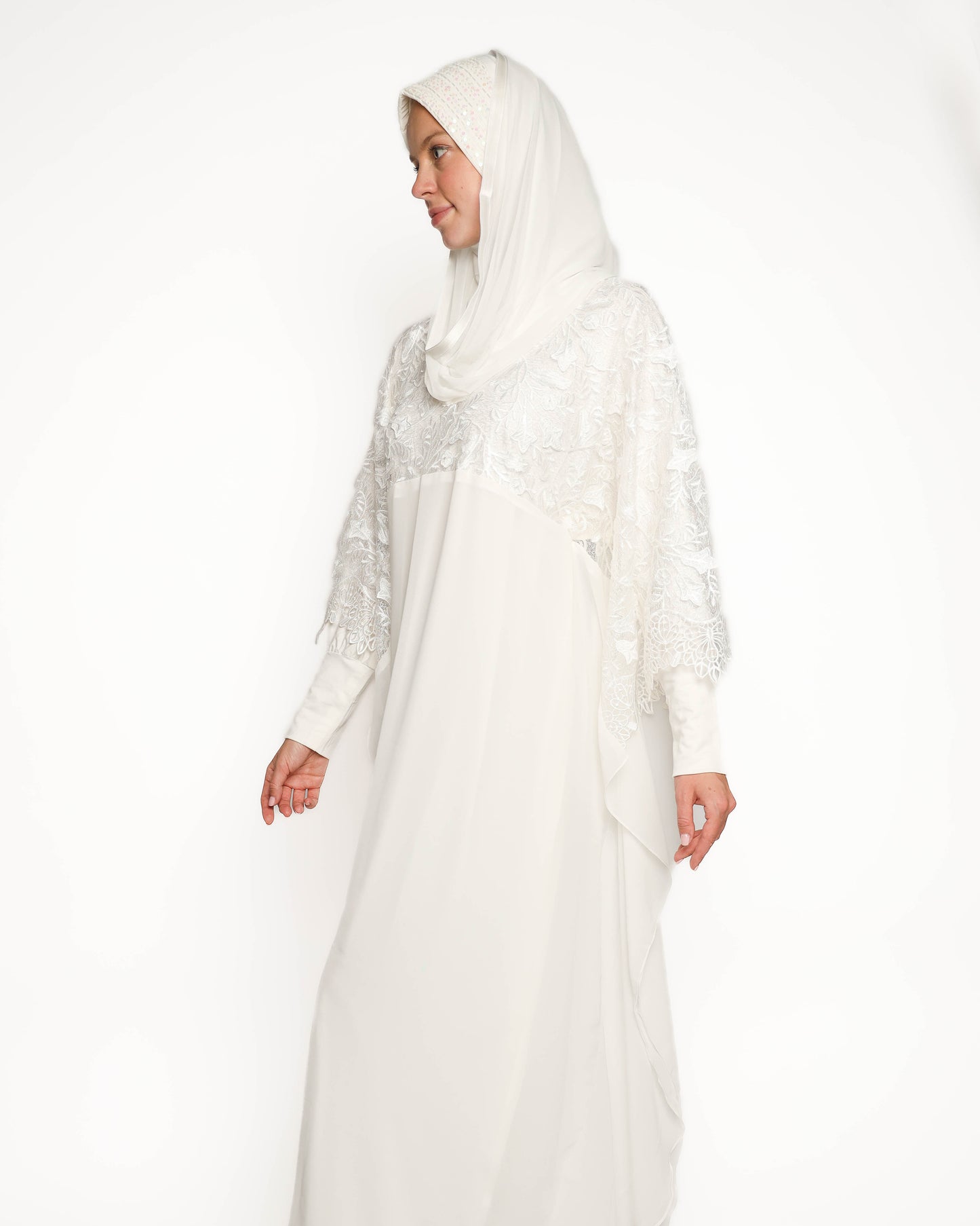 Off-white Guipure Lace kaftan