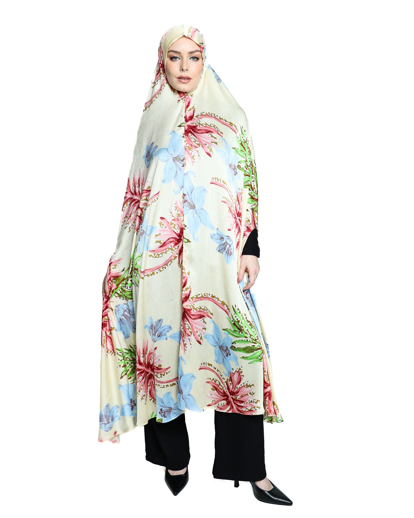 Chiffon Satin Praying Hijab 01