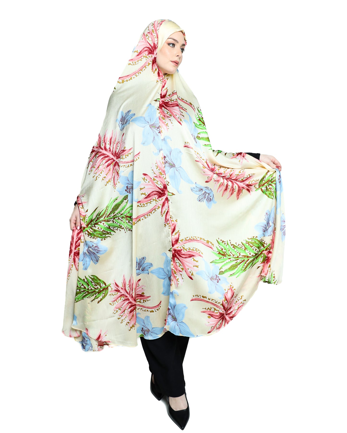 Chiffon Satin Praying Hijab 01