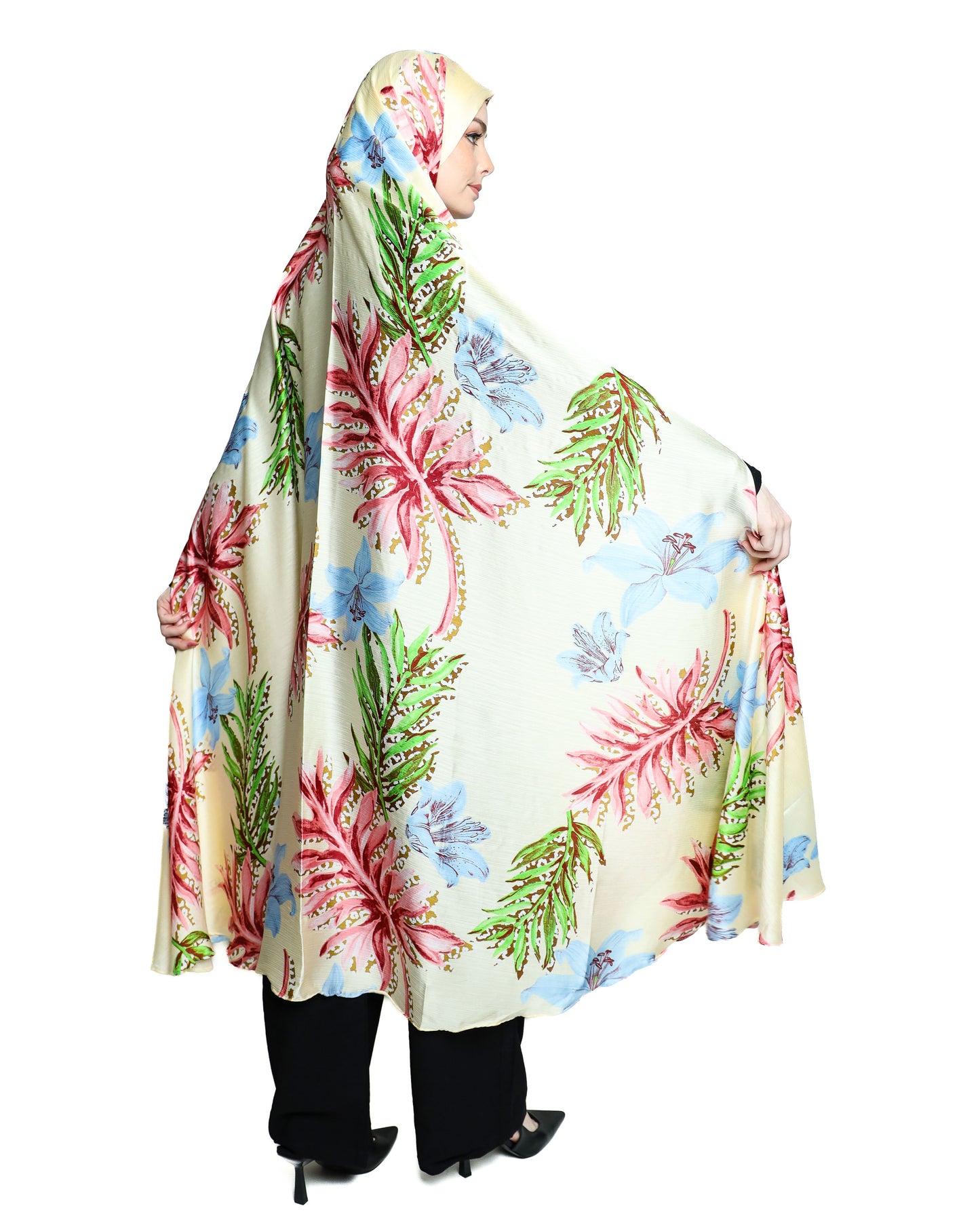Chiffon Satin Praying Hijab 01