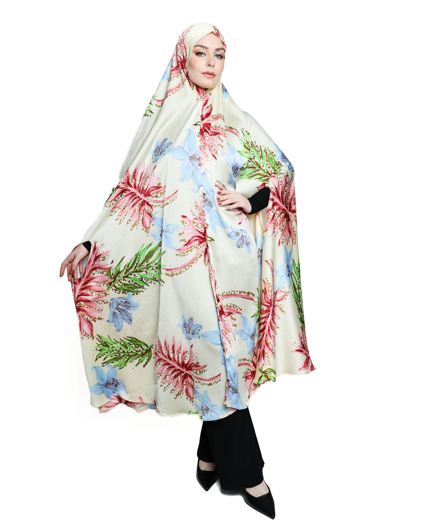 Chiffon Satin Praying Hijab 01